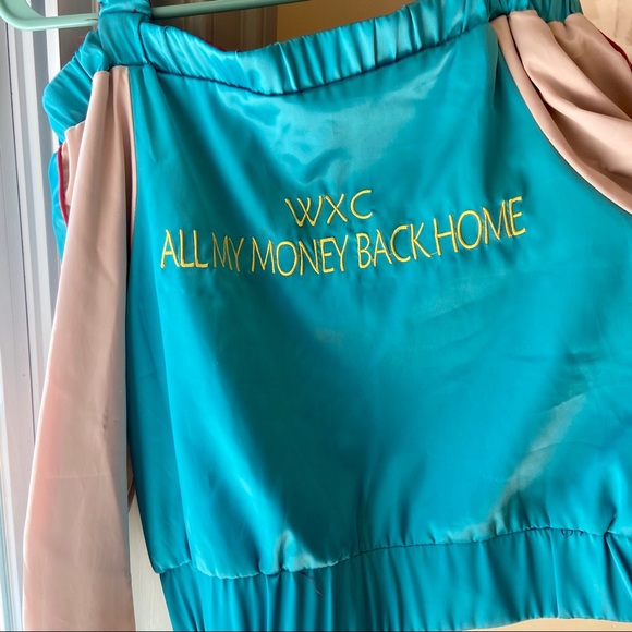 Cold Shoulder Mermaid ( ? ) Decal Bomber Jacket - Picture 3 of 3